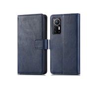 Coque pour Xiaomi 12X,Xiaomi 12 Similicuir Bleu foncé