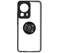 Coque pour Xiaomi 13 Lite Bi-matière Bague Métallique Support Vidéo noir