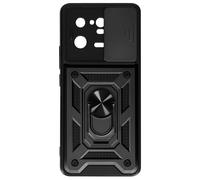 Coque pour Xiaomi 13 Pro avec Cache caméra et Bague Support Vidéo Noir