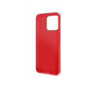 Coque pour Xiaomi 13 Renforcée Souple Effet Carbone Brossé Rouge