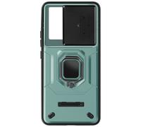 Coque pour Xiaomi 13T et 13T Pro Bague Support Cache Caméra Coulissant Vert