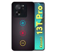 Coque Pour Xiaomi 13t Pro - Rebus I Love Windows And Phone - Silicone - Noir