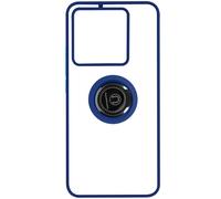 Coque pour Xiaomi 13T et 13T Pro Bi-matière Bague Métallique Support Vidéo Bleu