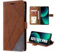 Coque pour Xiaomi 13T - Xiaomi - 13T Pro - Cuir PU Marron - Etui Pliable - Protection Anti-Choc