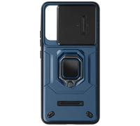 Coque pour Xiaomi 14 Bague Support Antichoc Cache Caméra Coulissant Bleu nuit