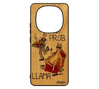 Coque Pour Xiaomi 14 Pro+ Plus 5g /Redmi Note 14 Pro Bois Silicone Humour No Prob Lama Bande Dessin¿E Rouge Problama Llama Mobile Drole