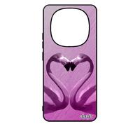 Coque Pour Xiaomi 14 Pro+ Plus 5g /Redmi Note 14 Pro Silicone Flamand Rose Effet Housse Texture Echassier Animal Amour Mobile Romantique