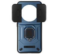 Coque pour Xiaomi 14 Ultra Bague Support Cache Caméra Coulissant Bleu nuit