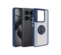 Coque pour Xiaomi 14T Pro Bague Métallique Support Vidéo Bleu nuit