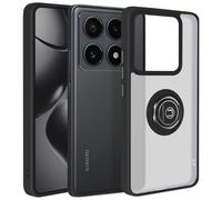 Coque pour Xiaomi 14T Pro Bague Métallique Support Vidéo Noir