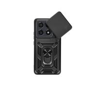 Coque pour Xiaomi 14T Pro Bague Support Cache Caméra Coulissant Noir