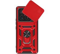 Coque pour Xiaomi 15 Pro Bague Support avec Protection Caméra Mayaxess Rouge