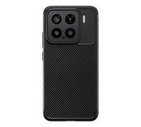 Coque pour Xiaomi 15 Texturé Effet Carbone en Silicone Noir