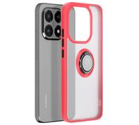 Coque pour Xiaomi 15T avec Support Anneau et Fixation Magnétique Rouge