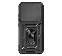 Coque pour Xiaomi 17 avec Bague Support et Cache Caméra Coulissant Noir