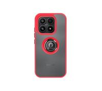 Coque pour Xiaomi 17 avec Support Anneau et Fixation Magnétique Rouge