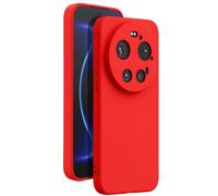 Coque pour Xiaomi 17 Ultra Soft-Touch en Silicone Série Fast Cover Rouge