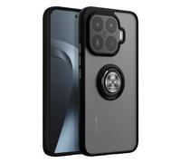 Coque pour Xiaomi 17T avec Anneau Magnétique Rotatif et Finition Givrée Noir transparent