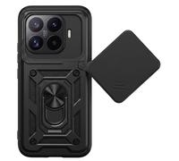 Coque pour Xiaomi 17T avec Cache Caméra Coulissant et Bague Magnétique Mayaxess Noir
