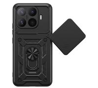 Coque pour Xiaomi 17T Pro avec Cache Caméra Coulissant et Bague Magnétique Mayaxess Noir