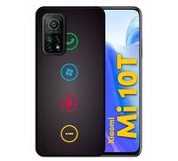 Coque Pour Xiaomi Mi 10t 5g - Rebus I Love Windows And Phone - Silicone - Noir
