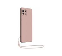 Coque Xiaomi Mi 11 5G Silicone + dragonne assortie Rose nude Bigben