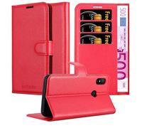 cadorabo Coque pour Xiaomi Mi A2 Lite/RedMi 6 Pro en Rouge Cerise - Housse Protection avec Fermoire Magnétique, Stand Horizontal et Fente Carte - Portefeuille Etui Poche Folio Case Cover