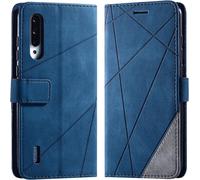 Coque pour Xiaomi Mi CC9 / 9 Lite, Housse etui Folio Wallet Case Flip Cover Protection Anticho, Etui avec PU Portefeuille Cuir, Fentes Cartes, Support et Fermoir Magnetique (Bleu)
