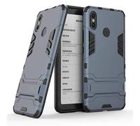 Coque pour Xiaomi Mi Max 3, MHHQ 2 en 1 Armour style robuste hybrides double couche Armure Defender TPU + PC Hard coques Case Cover avec kickstand support pour Xiaomi Mi Max 3 -Black Plus Gray