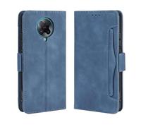 Coque pour XIAOMI Mi Poco F2 Pro,Retro magnétique Flip Case,PU Cuir Portefeuille Conception avec Fentes pour Cartes Amovibles -Blue