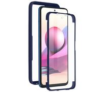 Coque pour Xiaomi Note 10 et 10S Dos Avant Polymère Contour bleu nuit