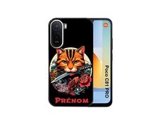 Coque pour Xiaomi POCO C81 PRO - Motif Chat Carpe Koii Japan - Personnalisable - Multicolore