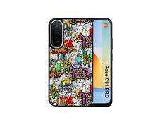 Coque pour Xiaomi POCO C81 PRO - Motif Tag Graffiti - Semi-rigide Multicolore