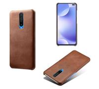 Coque pour Xiaomi POCO F2,Anti-dérapage,Protection Contre Les Chutes,Coquille arrière Simple de Couleur Solide,Design en Cuir d'imitation en Plastique-Brown