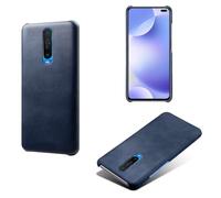 Coque pour Xiaomi POCO F2,Anti-dérapage,Protection Contre Les Chutes,Coquille arrière Simple de Couleur Solide,Design en Cuir d'imitation en Plastique-Blue