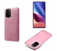 Coque pour Xiaomi POCO F2 Pro,Anti-dérapage,Protection Contre Les Chutes,Coquille arrière Simple de Couleur Solide,Design en Cuir d'imitation en Plastique-Pink