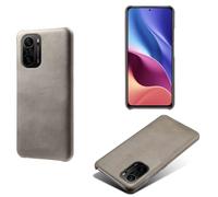 Coque pour Xiaomi POCO F2 Pro,Anti-dérapage,Protection Contre Les Chutes,Coquille arrière Simple de Couleur Solide,Design en Cuir d'imitation en Plastique-Gray