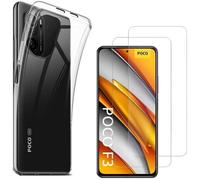 Coque pour Xiaomi POCO F3 et 2 Verres Trempé - Protection Silicone Souple Film Vitre Protection Ecran Phonillico®