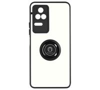 Coque pour Xiaomi Poco F4 5G Bi-matière Bague Métallique Support Vidéo noir