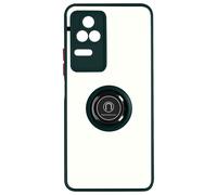 Coque pour Xiaomi Poco F4 5G Bi-matière Bague Métallique Support Vidéo vert