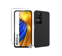 Coque pour Xiaomi Poco F4 5G - housse etui silicone gel fine + film ecran - NOIR -