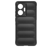 Avizar Coque pour Xiaomi Poco F7 avec Texture Relief en Silicone Noir