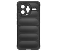 Coque pour Xiaomi Poco F7 Pro / F7 Ultra avec Texture Relief en Silicone Noir