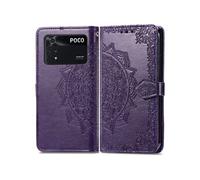 Coque pour Xiaomi Poco M4 Pro 5G Similicuir Violet