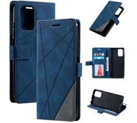 Coque Pour Xiaomi Poco M5s/Redmi Note 10 4G/Note 10S Bleu Téléphone Housse PU Etui à rabat Cuir Portefeuille Magnétique cover case