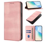 Coque pour Xiaomi Poco M7 4G, Étui Housse Portefeuille en Cuir PU Rétro [Blocage RFID] [Magnétique] Flip Case Etui avec Porte-Cartes pour Xiaomi Poco M7 4G, Rose