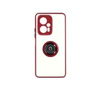 Coque pour Xiaomi Poco X4 GT Bi-matière Bague Métallique Support Vidéo rouge