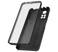 Coque pour Xiaomi Poco X4 Pro 5G Intégrale Arrière Rigide Transparent et Avant Souple noir