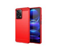Coque pour Xiaomi Poco X5 Pro 5G / Redmi Note 12 Pro 5G - housse etui silicone gel carbone + film ecran - ROUGE -