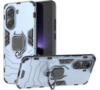 Coque Pour Xiaomi Poco X7 Pro 5g / Poco F7 - Bumper Pc+Tpu Bleu, Protection Anti-Chute Grade Mil-Std, Anneau Rotatif 360° Et Compatible Support Magnétique